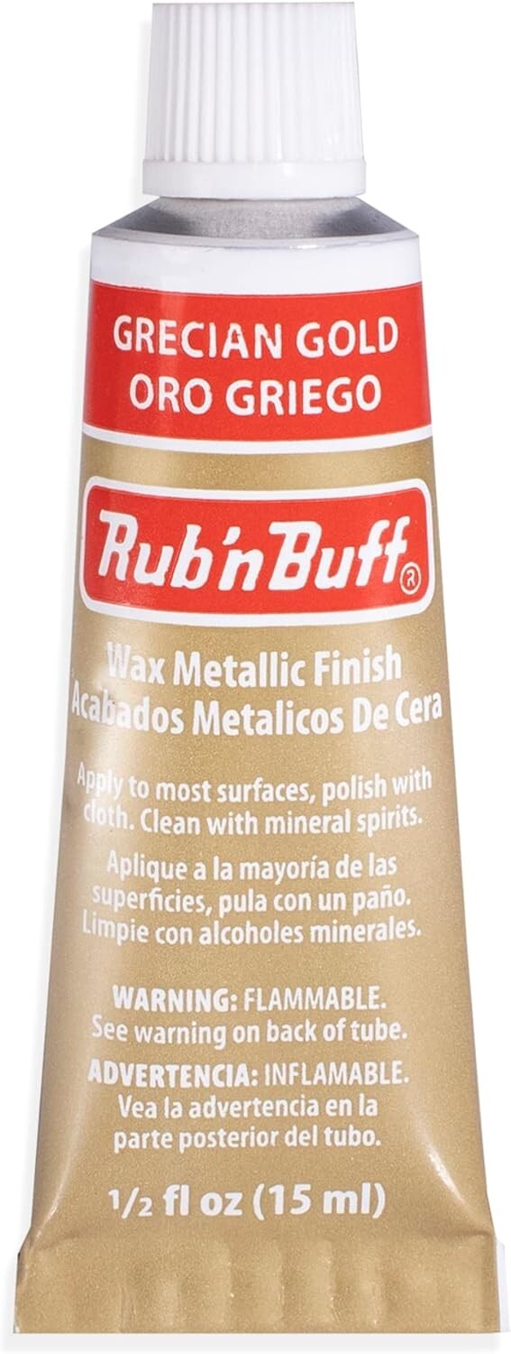 AMACO Rub ‘n Buff Metallic Wax – Gilding Finish for Furniture & Crafts – 15ml