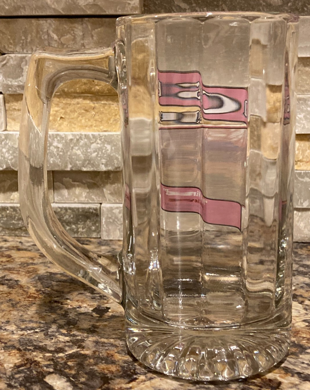 LaCrosse Lager "Playing the Wind" Glass Beer Mug ~ Whitetail Deer / Buck