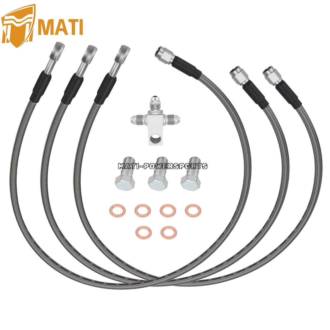 "+3" Front Brake Hose Lines Kit for Suzuki Quadsport Z400 LTZ400 LTZ400Z 2003-08