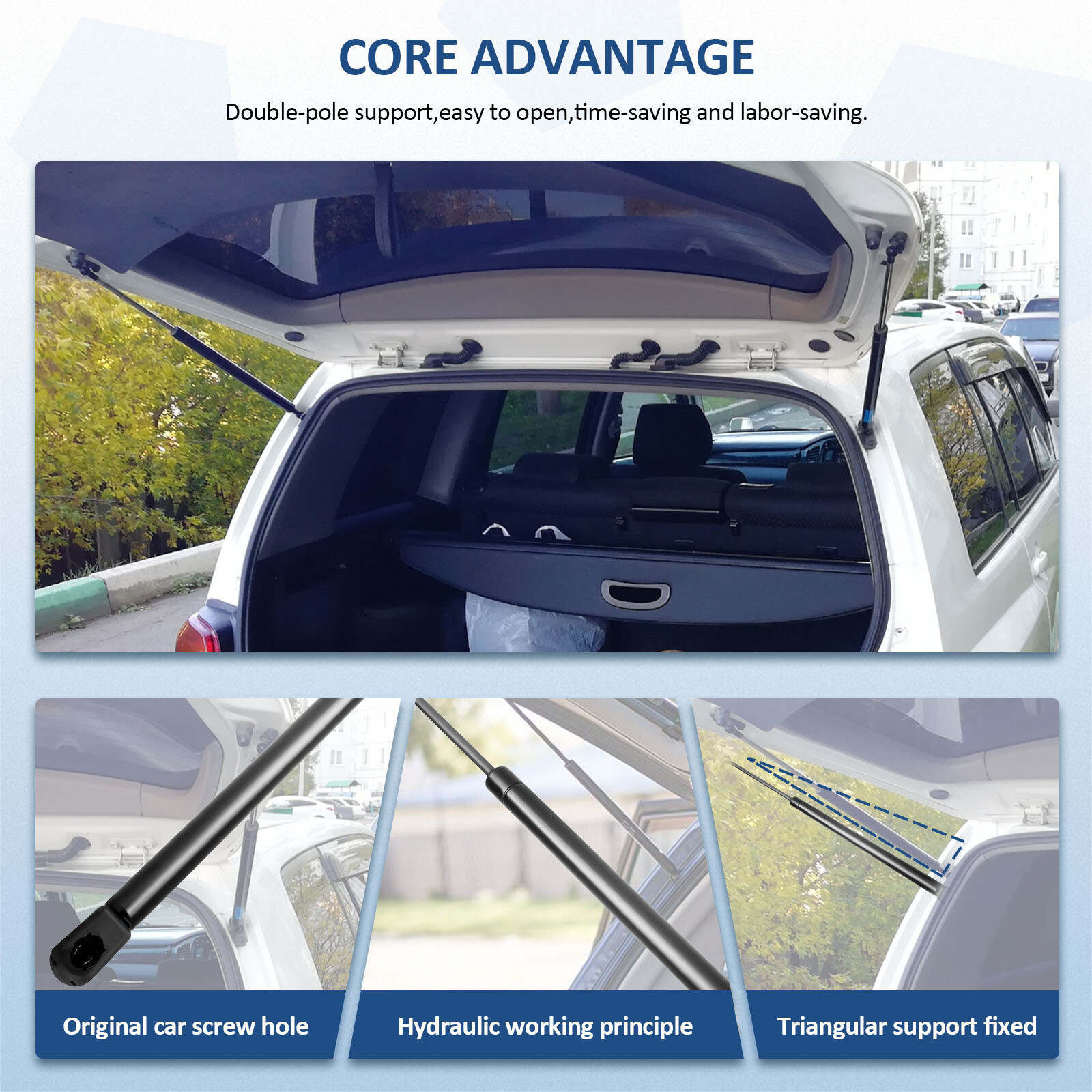 For 2008-2012 Ford Escape Qty 2 Rear Window Glass Lift Supports Shocks Struts