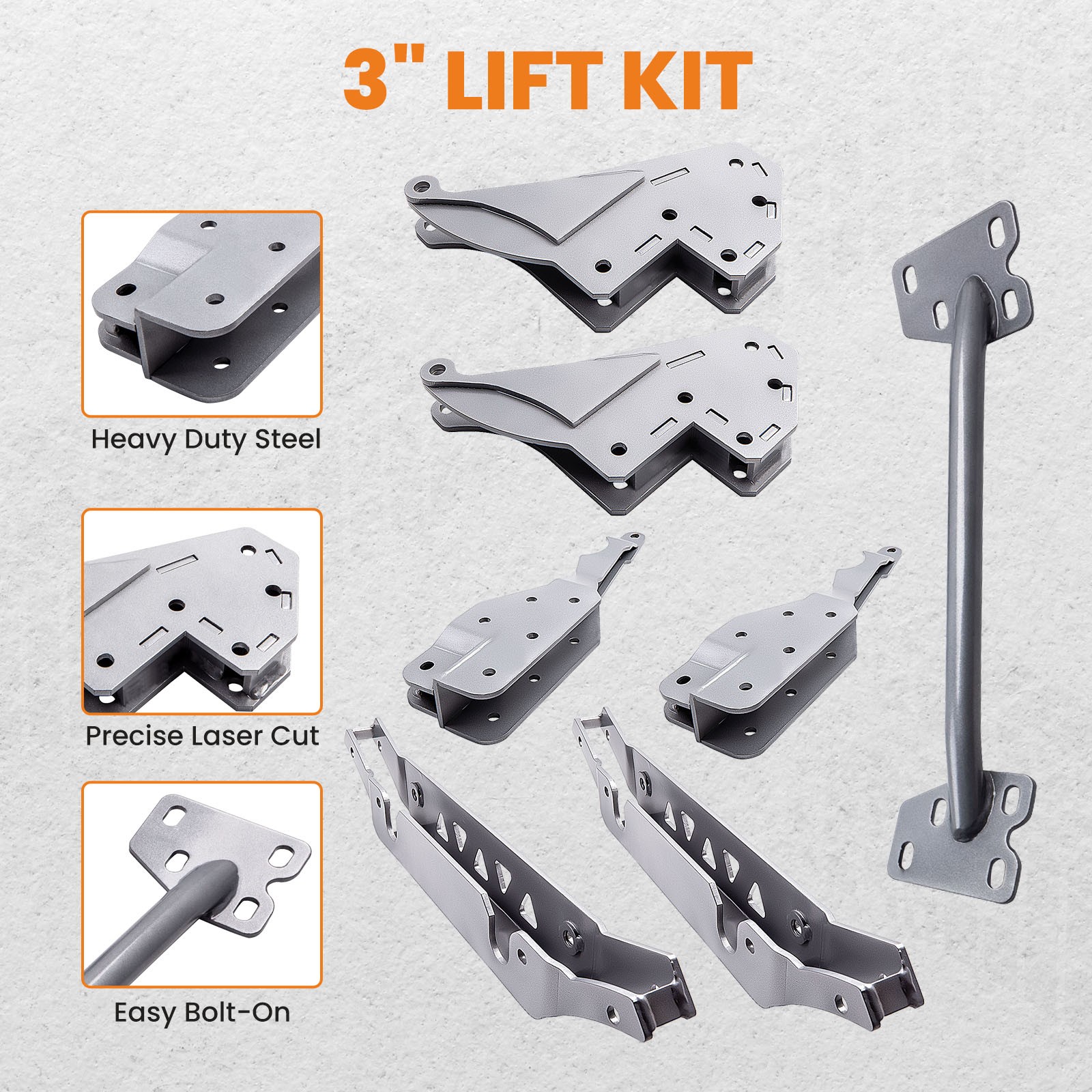 3" Full Front and Rear Lift Kit for Polaris General 4 1000 2016-UP