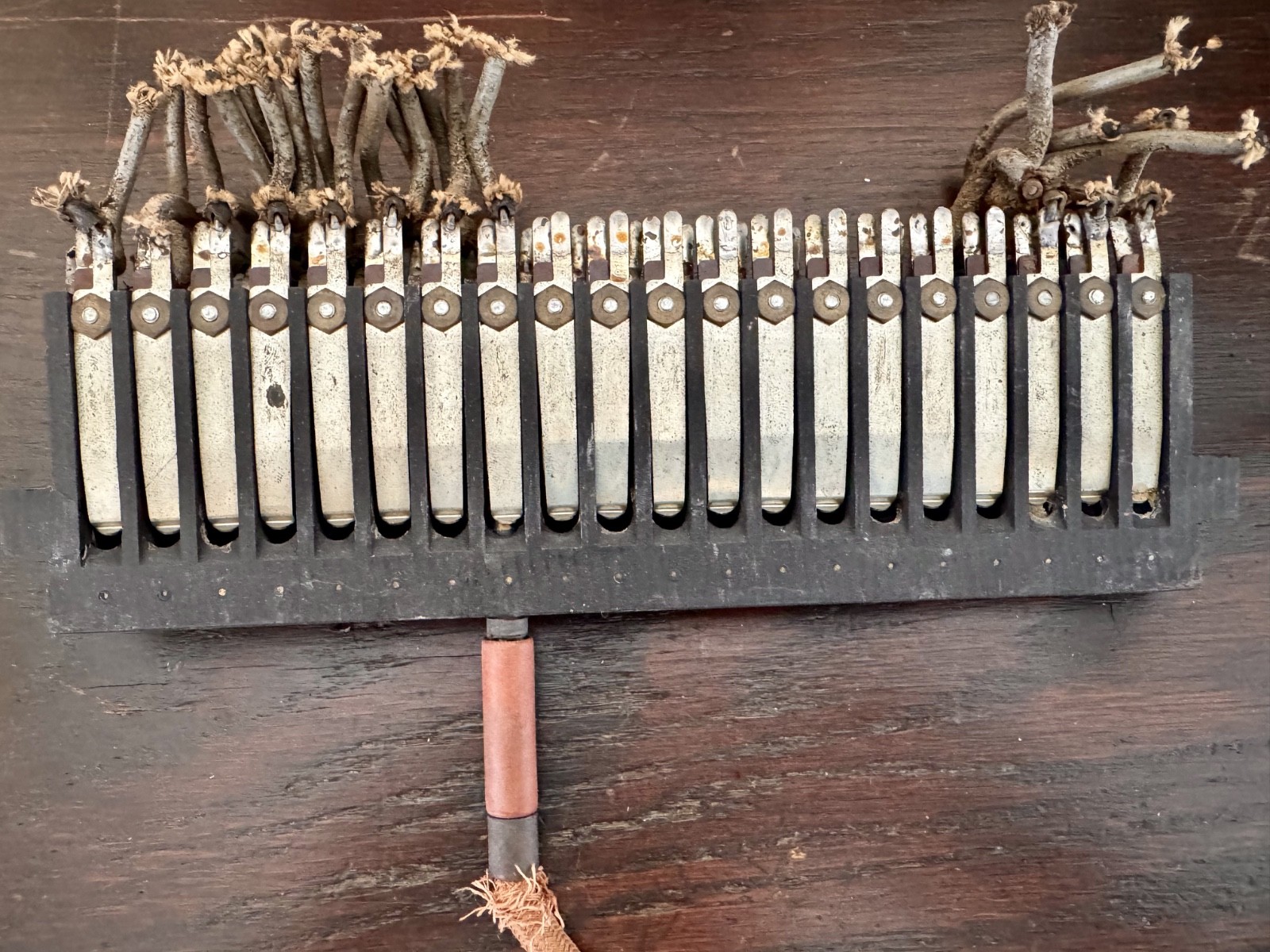 Vintage Industrial Power Board Battery Selector Switch 0-19 1890s Ebonite Weston