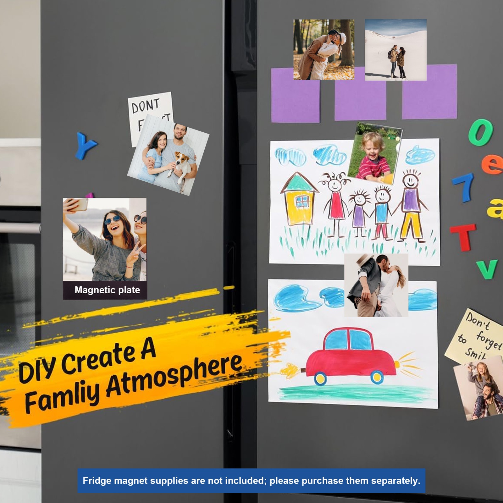 2"x 2" Square Magnet Machine & Badge Maker Kit 100pcs Materials