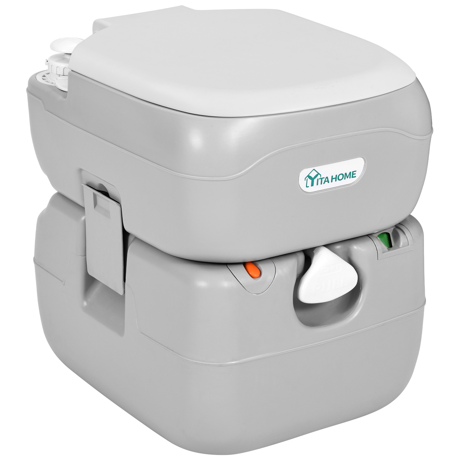 5.8 Gallons 22 L Portable Toilet Flushing Indoor Outdoor Travel Camping RV Potty