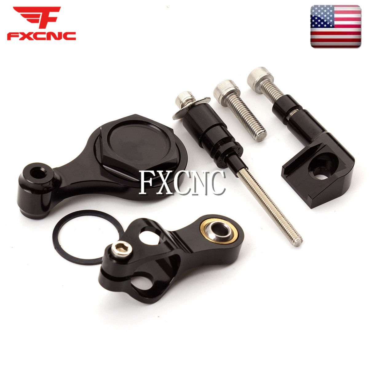 Steering Damper & Mount Bracket Kit Set For Yamaha YZF R6 2006-2020 R1 2006-2018