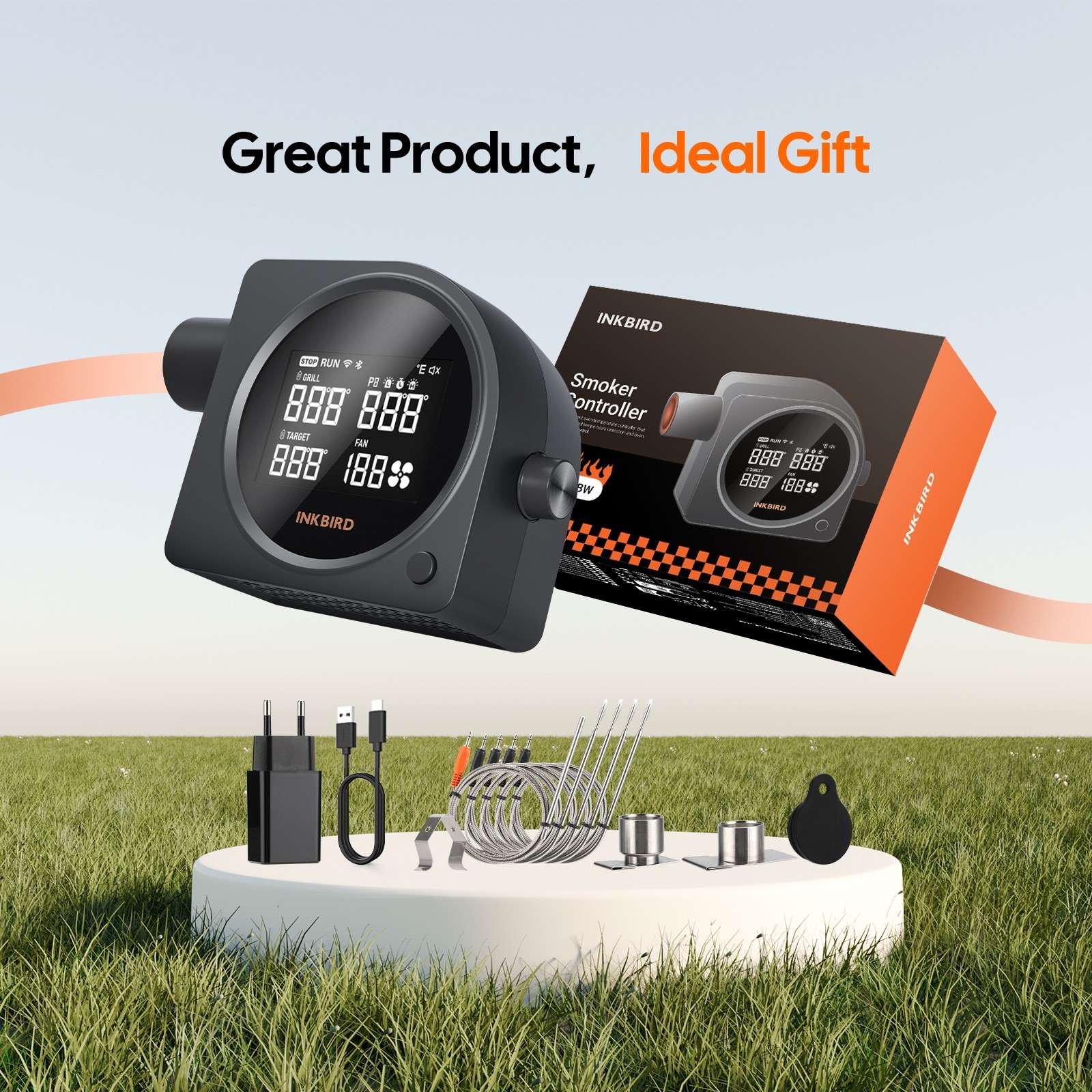 INKBIRD Automatic Smoker Fan Controller WiFi BBQ Meat Thermometer Cooking Tools