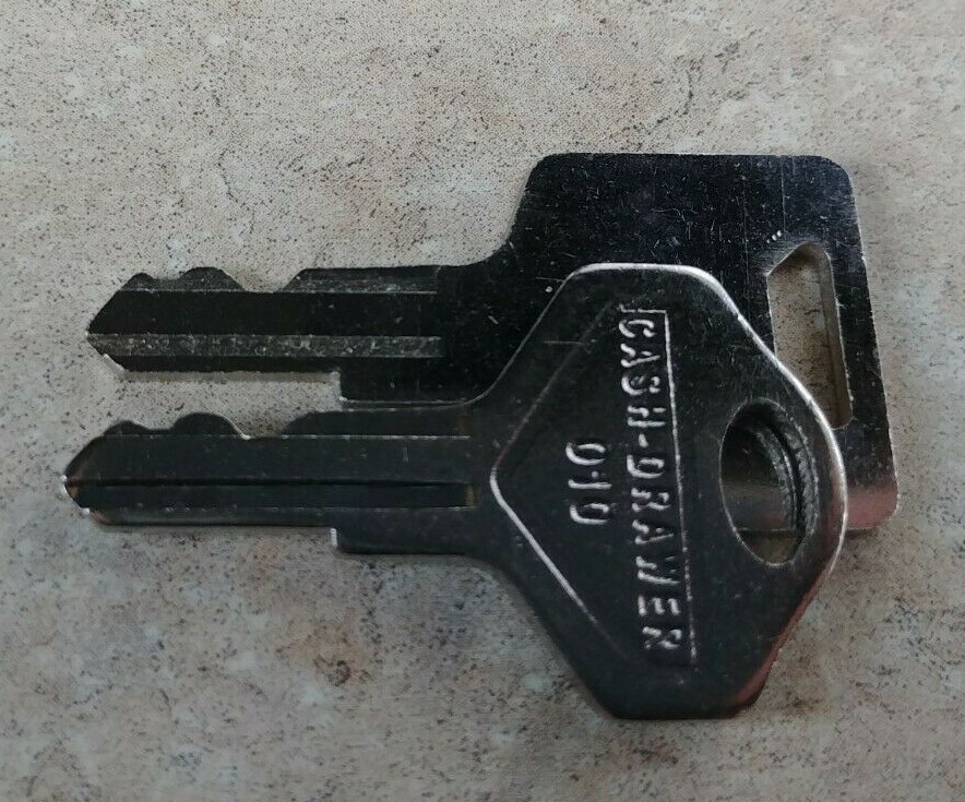 M-S 010 Cash Register Drawer Key Pair Compatible Replacement for Panasonic 010R