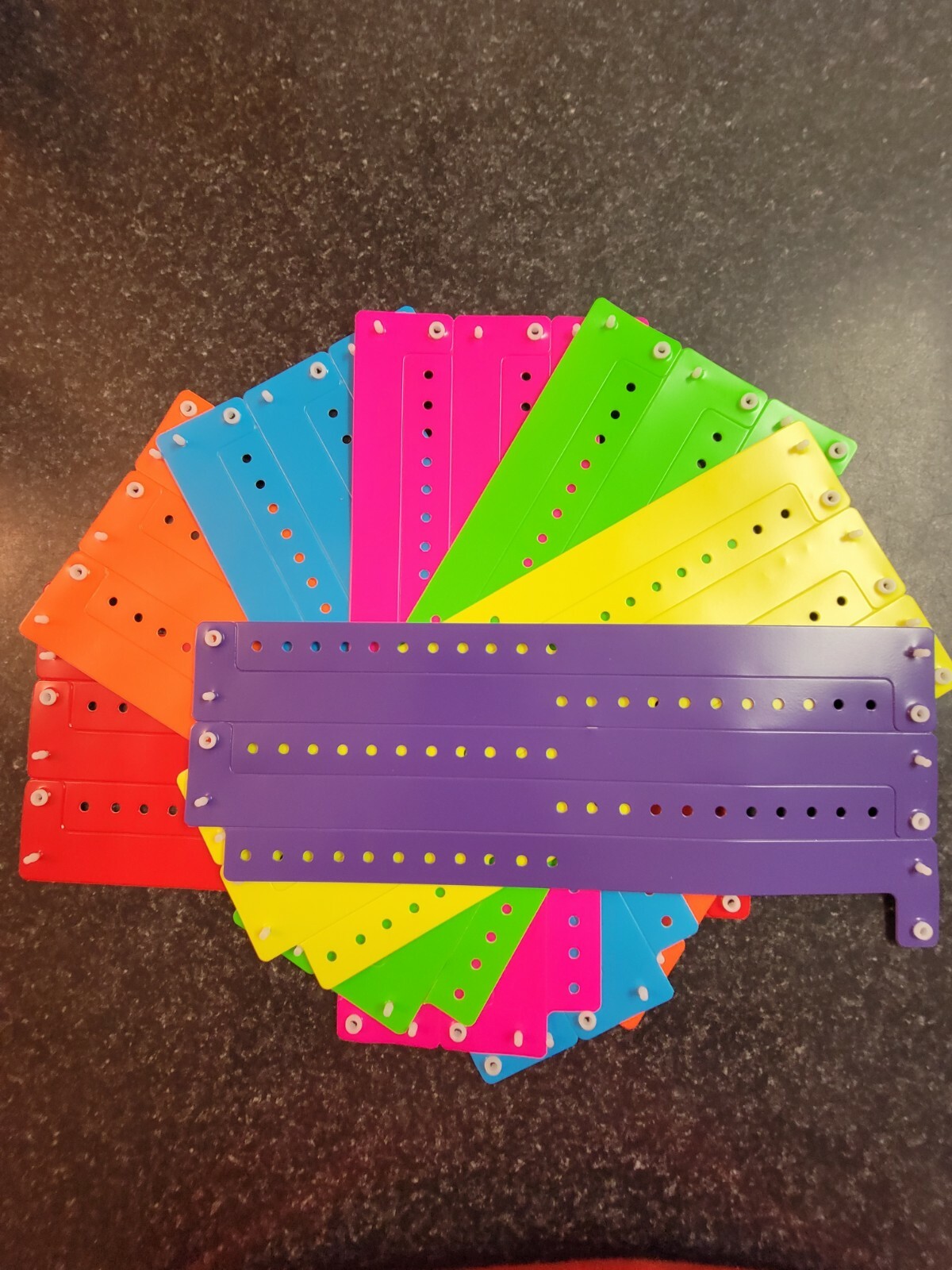 120 3/4"  ASSORTED NEON PLASTIC/ VINYL WRISTBANDS, WRISTBANDS FOR EVENTS,