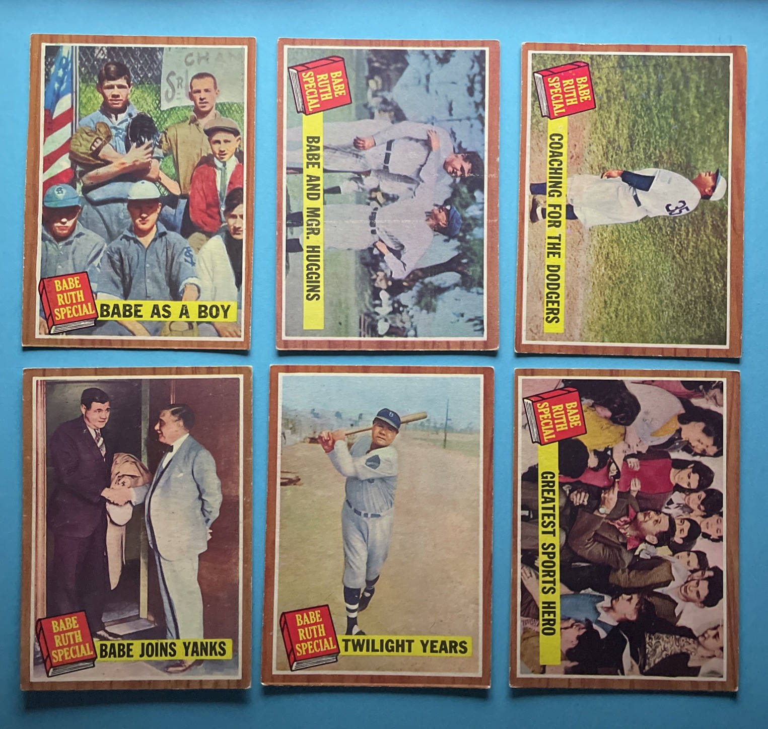 Lot of 6 Different - 1962 Topps Babe Ruth Special - VG-EX