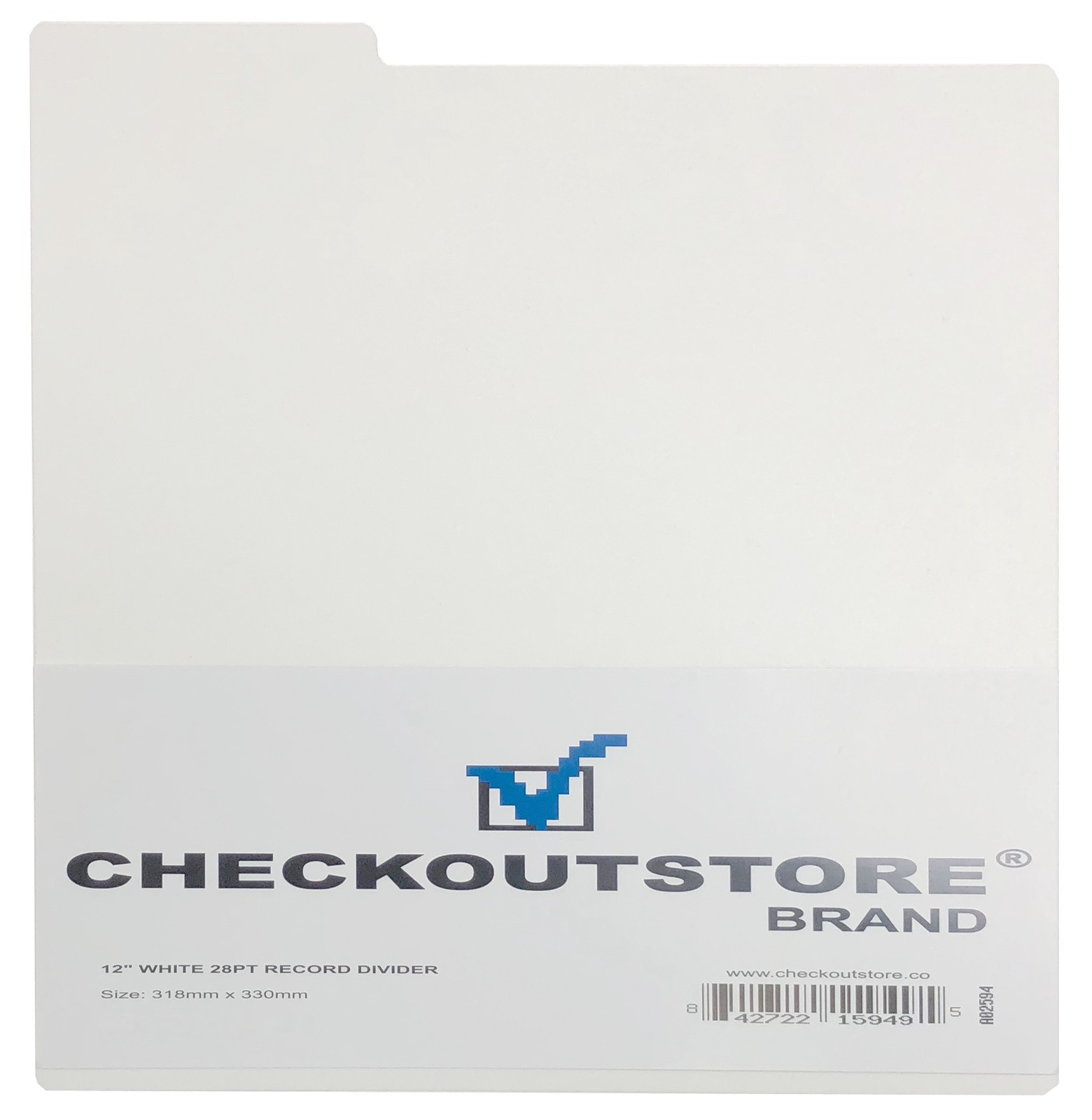 White Plastic Record Dividers 12 1/2 x 13 for 12" LP 33 RPM Vinyl Albums