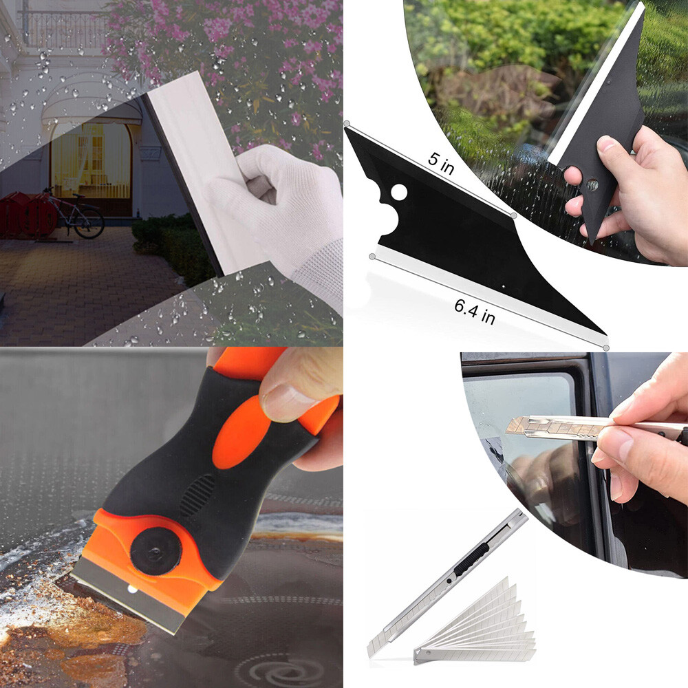 Window Tint Tools Kit Car Film Tinting Scraper Squeegee Vinyl Wrap Install USA