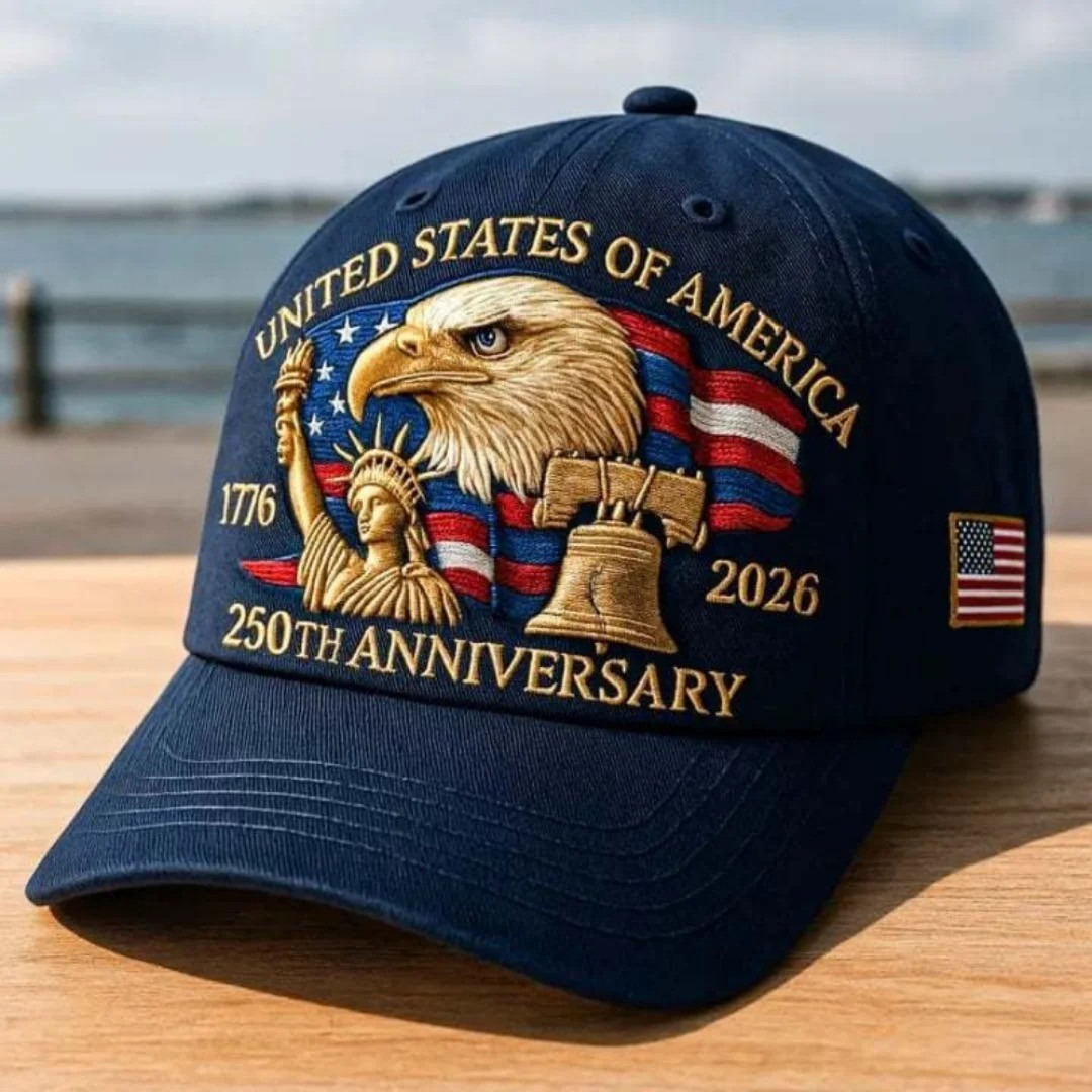 Baseball Cap United States 250th Anniversary Hat 3D Embroidery Craftsmanship