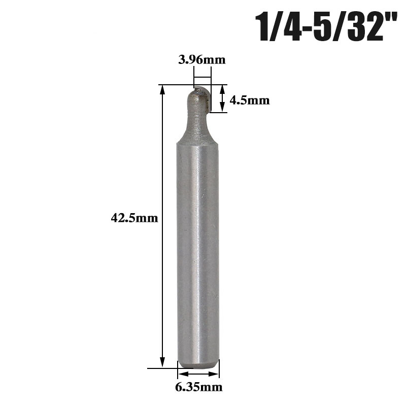 Ball End Router Bit Round Milling Cutter TCT Carbide Cutter 1/4" 1/2" Shank