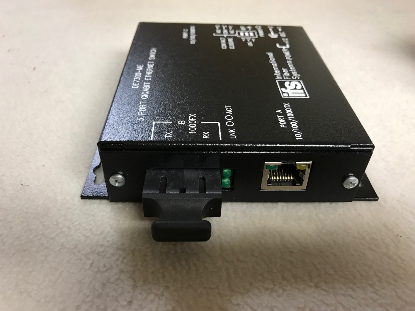 NEW GE Security IFS DE7300-ME - 3 Port Gigabit Ethernet Transceiver 62.5/125μm