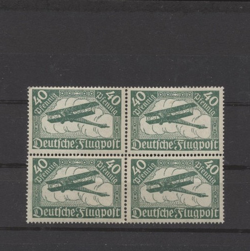 BIPLANE Germany Scott #C2 Mint Never Hinged  1919 Airmail  BLOCK OF FOUR