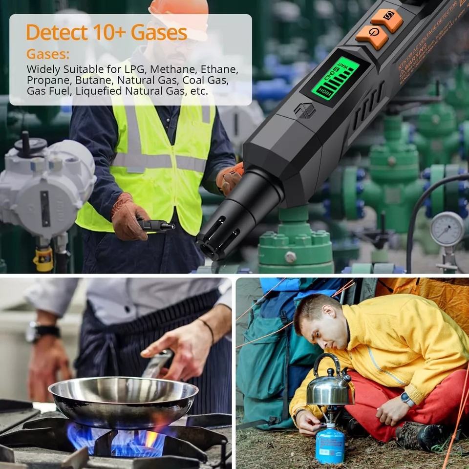 Neoteck Gas Leak Detector Propane & Natural Gas Detector Visual & Audio Alarm