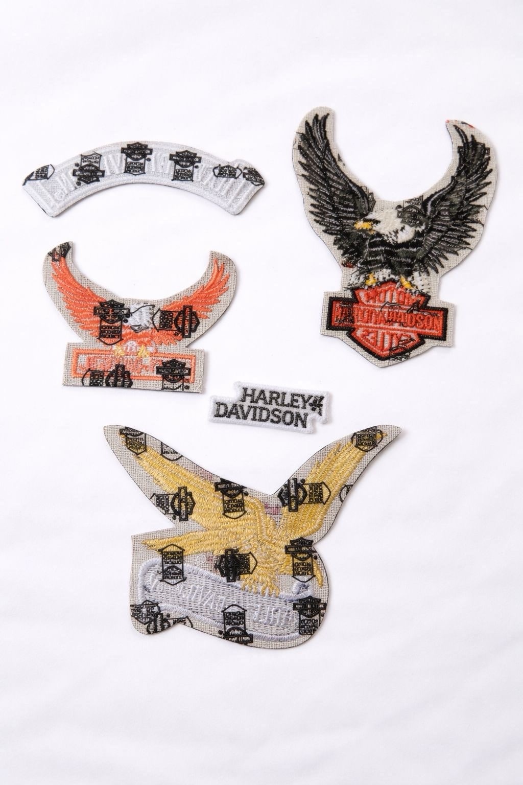 Vintage Harley-Davidson Patch Lot W/ 40 - Eagles, HOG, Daytona, Lady Harley, USA