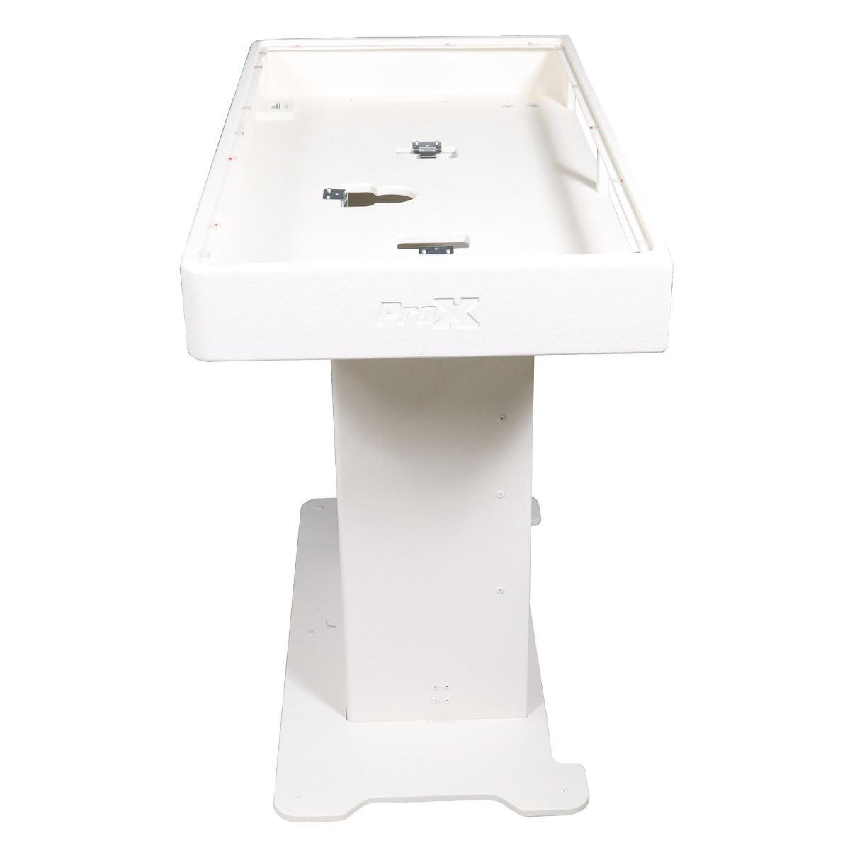 ProX XZF-DJXLCTWCASE DJ Control Tower Frontboard in White w Flight Cases idjnow