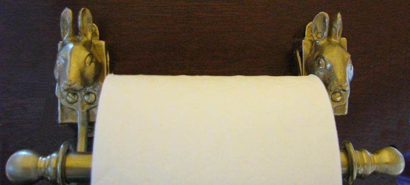 RABBIT Bronze Toilet Paper Holder OR Paper Towel Holder!