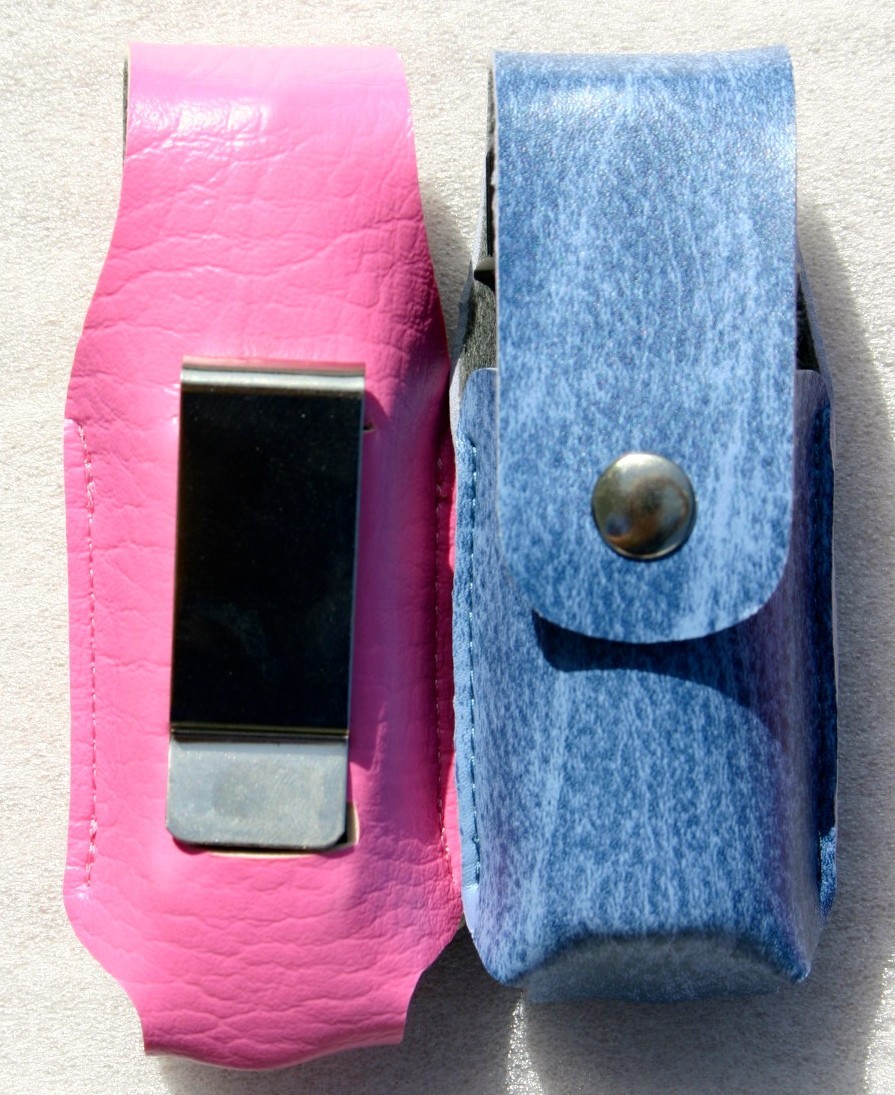 2 ounce oz Police Magnum leatherette case pepper spray holster with belt clip
