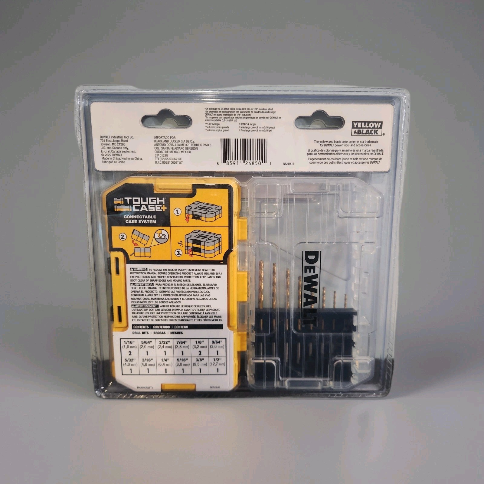 DEWALT 14 Piece Titanium Nitride Jobber Length Twist Drill Bit Set - DW1341