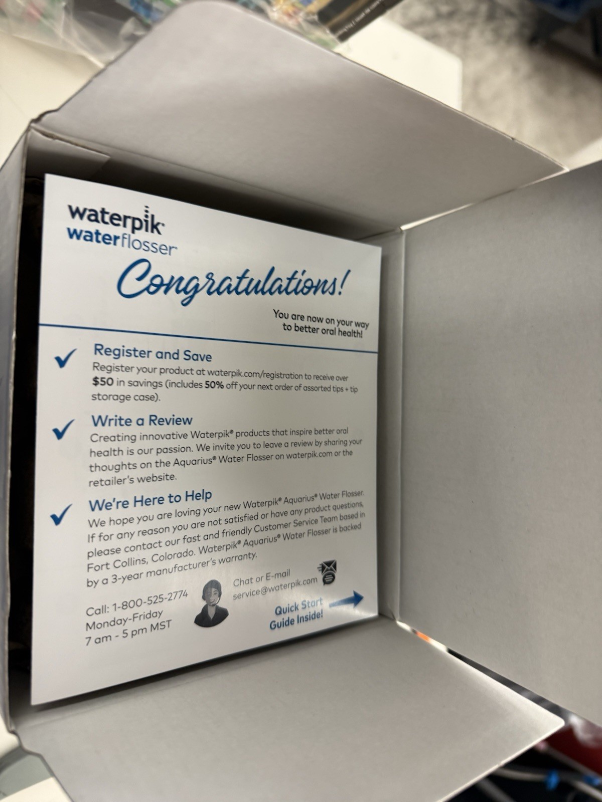 Waterpik Aquarius WP-660 Corded Electric Water Flosser - White- Sealed!