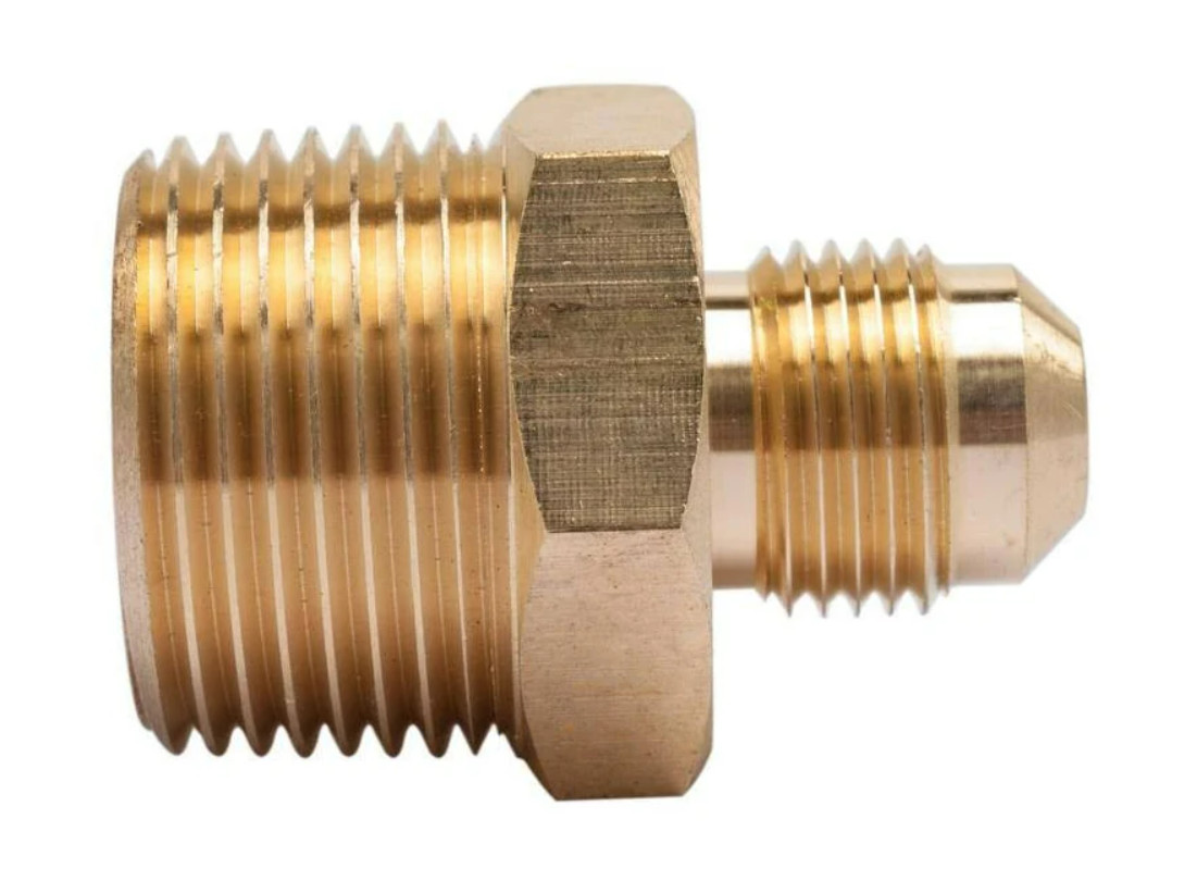 3/4" Male NPT to 3/8" Male Flare SAE Brass Adapter Propane Natural Gas Air