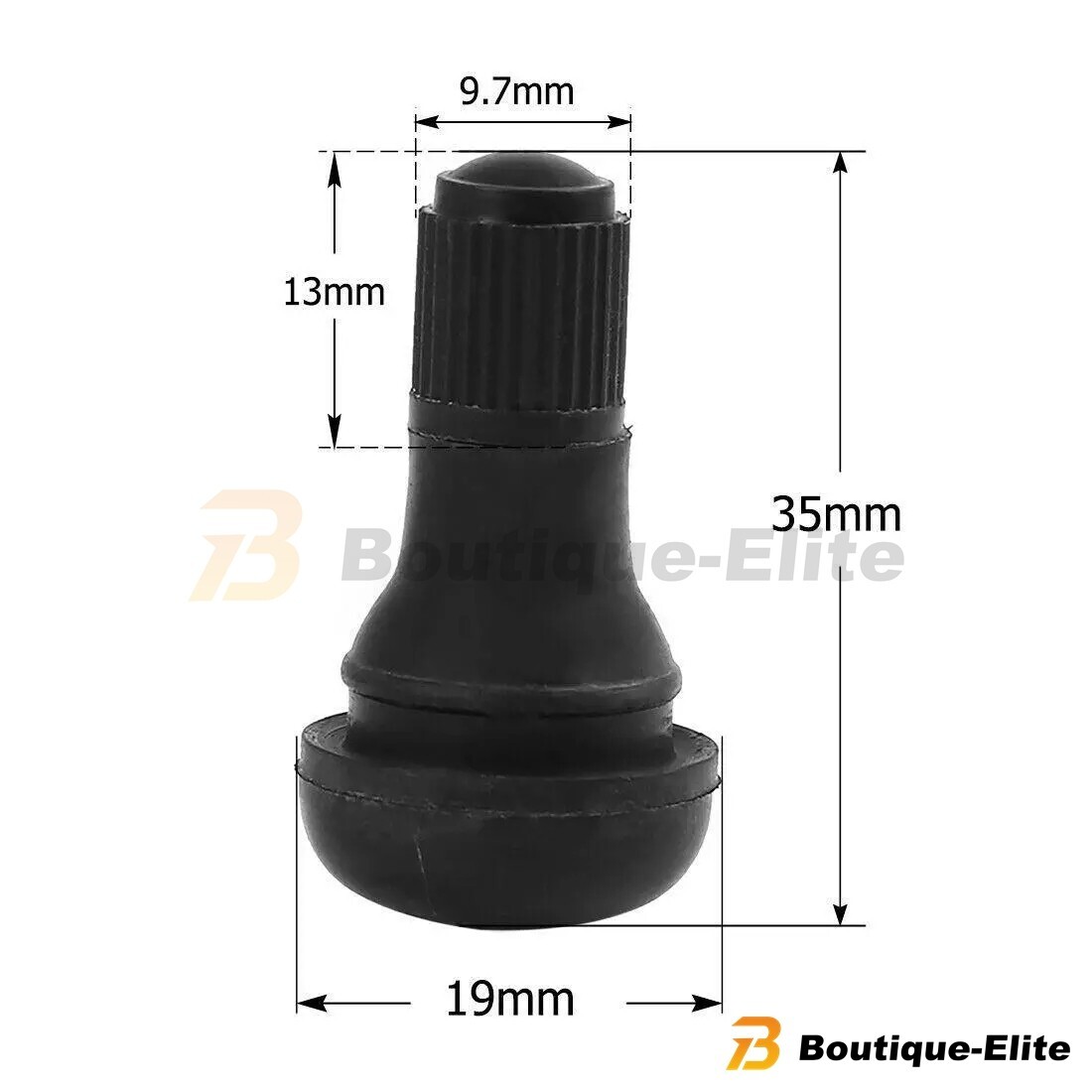 25Pcs TR412 Tubeless Tire Valve Stems Stubby for ATV, Lawn Mower, Etc