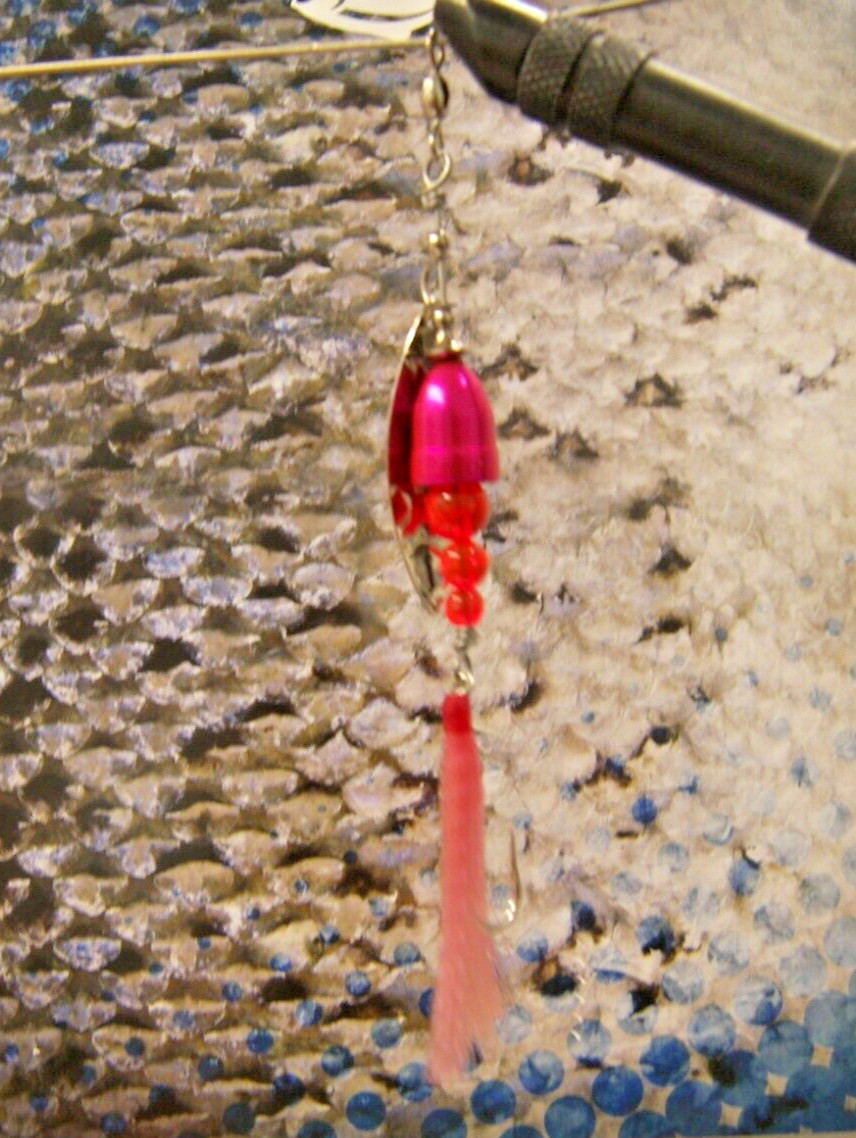 Trout Salmon Steel head Spinner Pink .35 Ounce 9 Grams 1/0 single Hook New USA