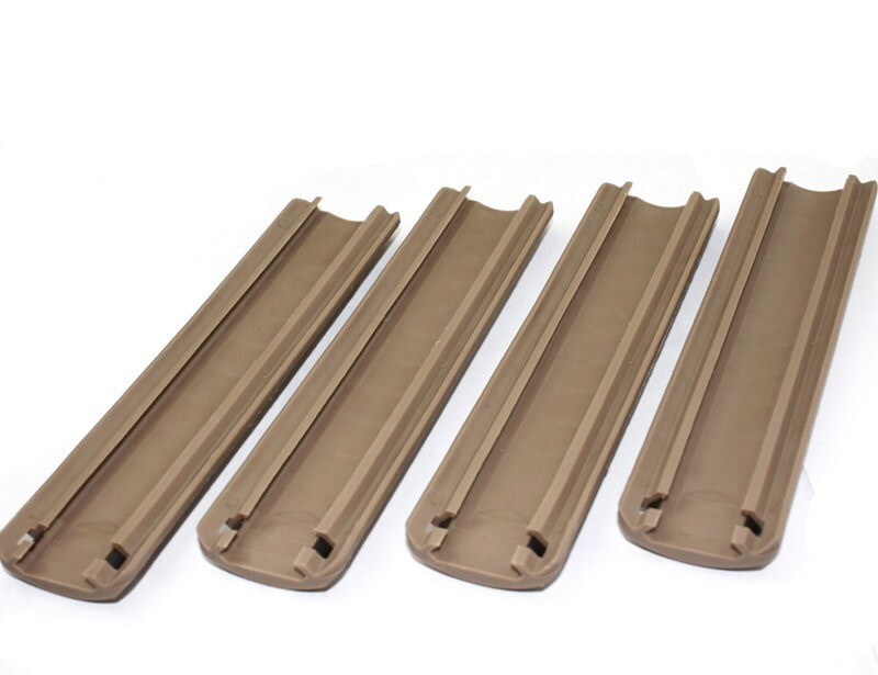4PCS /Pack Tactical Rail Cover Protector w/ Weaver Picatinny Rail Panel Ribbed