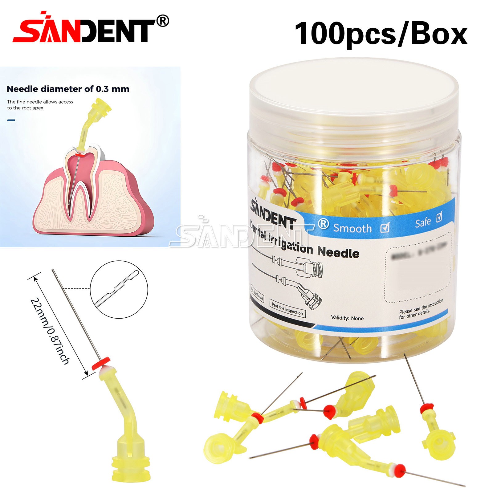 Dental Endodontic Endo Irrigation Needle Tip Disposable Root Canal Syringe Tips