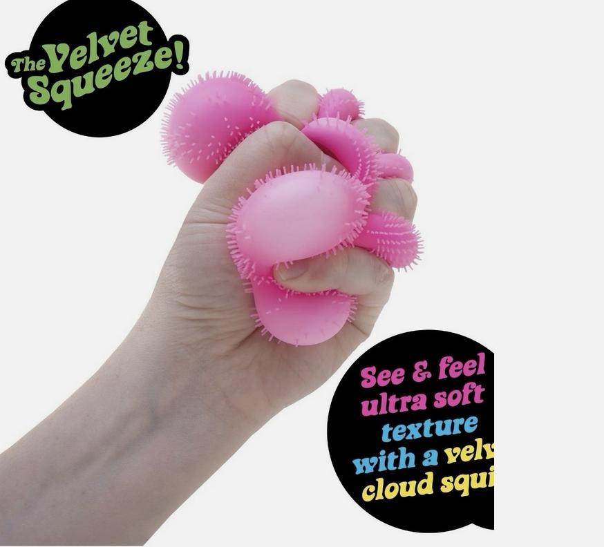 PINK NeeDoh Wonder Waves Fuzz Ball Squishy Stress Ball Nee Doh Fuzzball