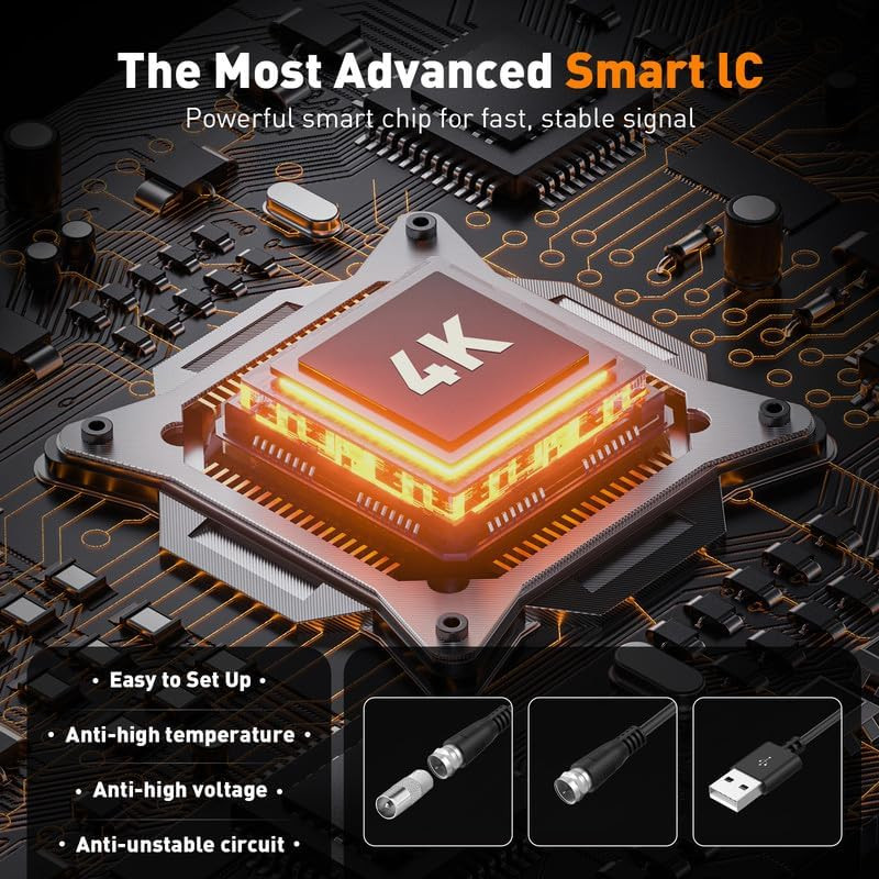 TV Antenna for Smart TV Without Cable with 560+ Miles Coverage Range,Amplified S