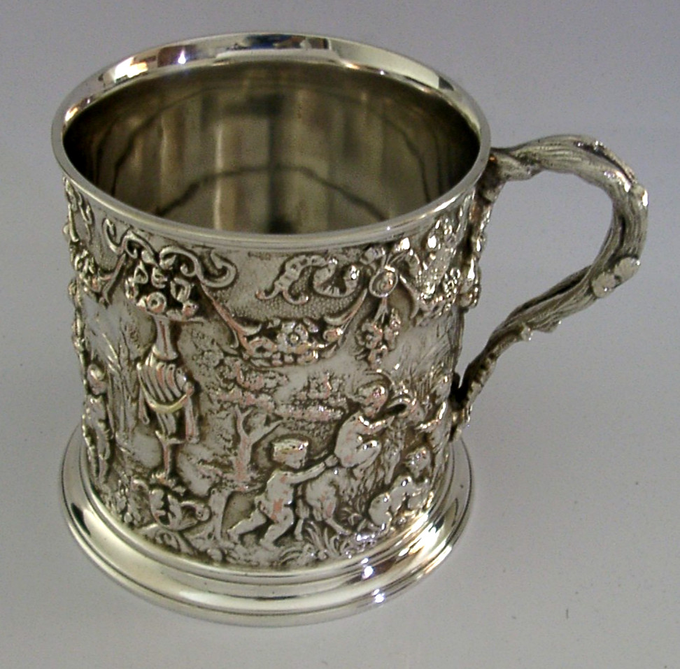 MIDDLESEX YEOMANRY ZULU WAR ERA SILVER PLATE PINT TANKARD 1879 MILITARY ANTIQUE