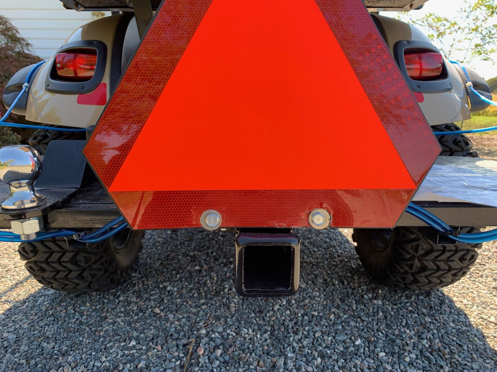 Golf Cart Trailer Hitch 2" Receiver Backseat Footrest For Club Car EZGO Yamaha