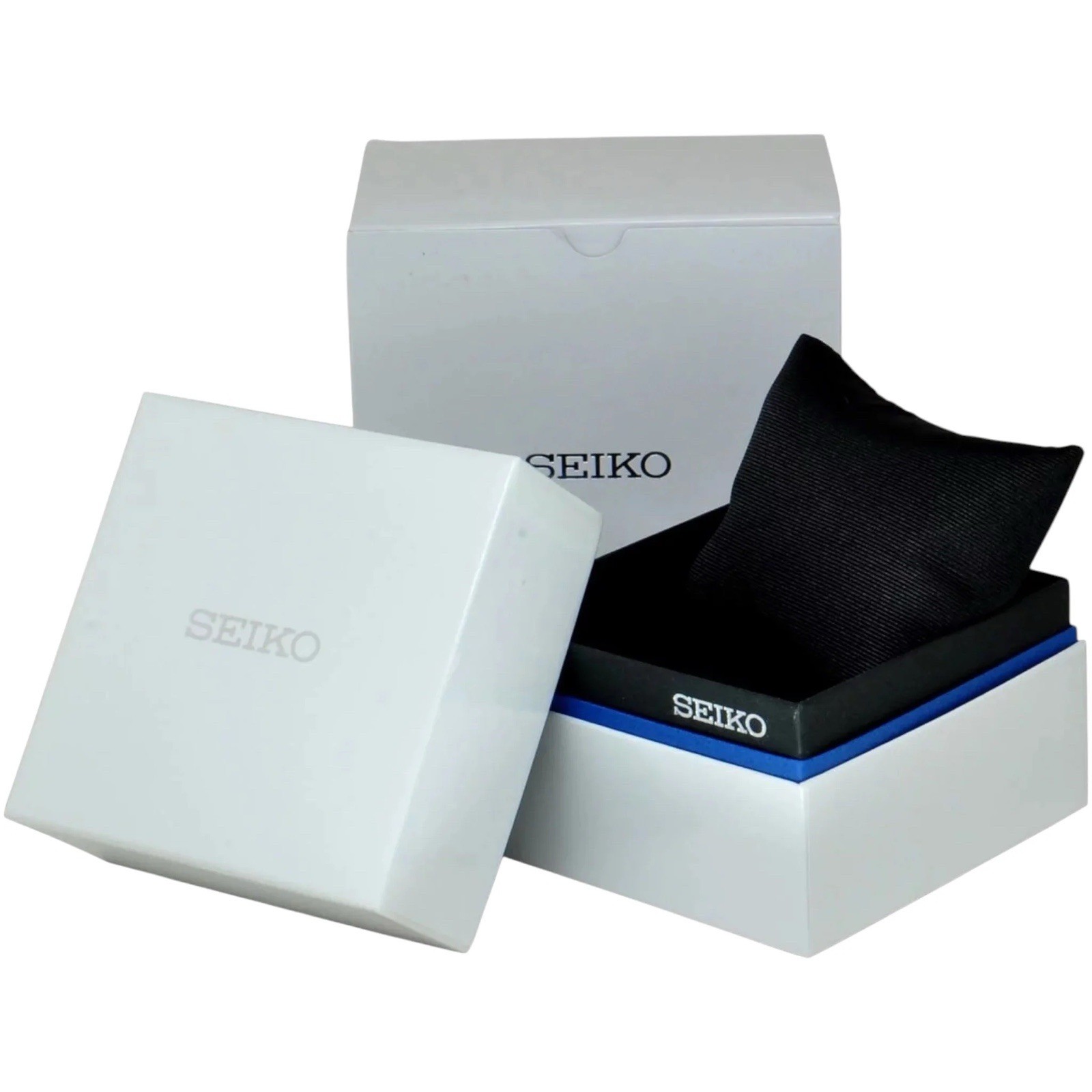 SEIKO Authentic Hard Empty Watch Box White/Black Presentation Storage Display