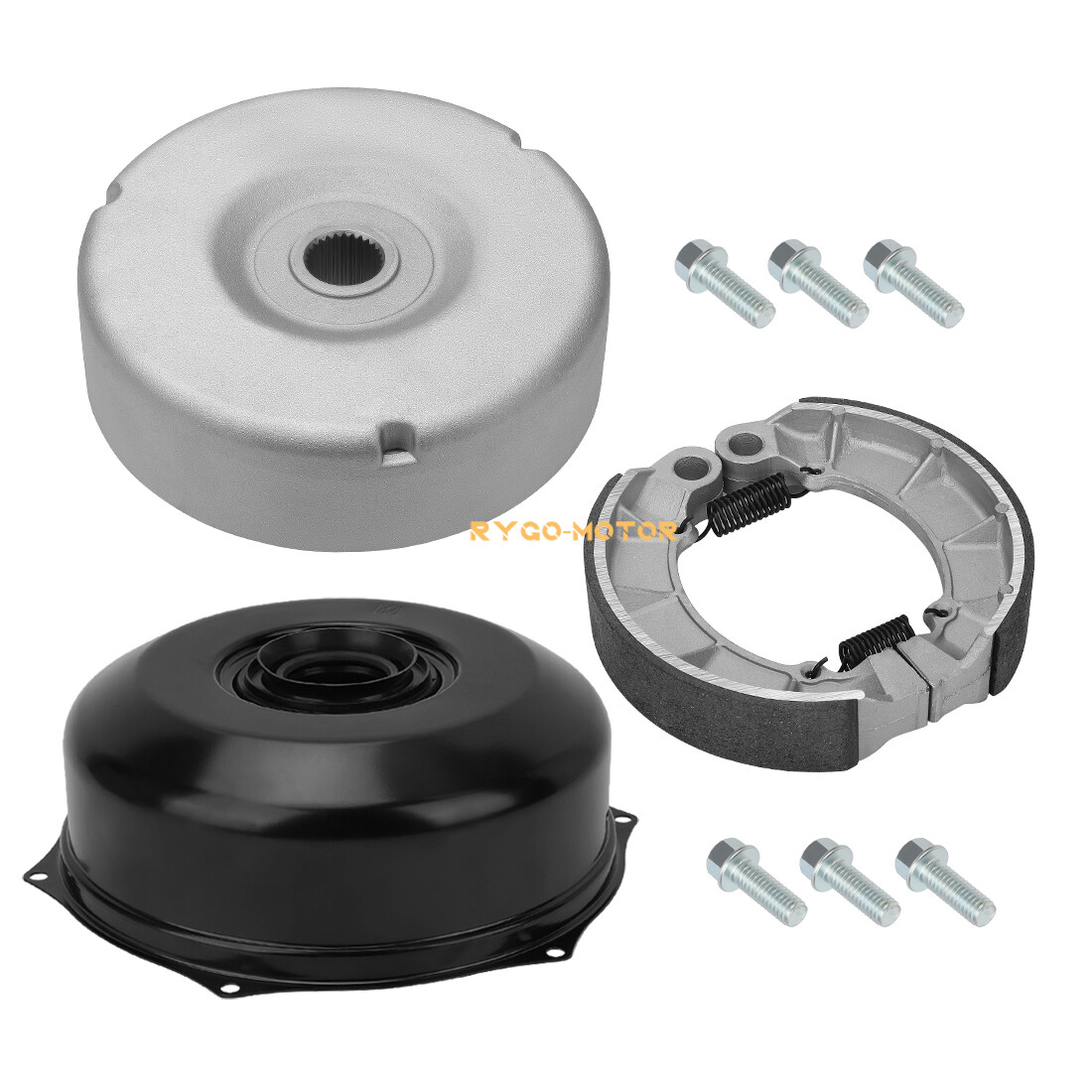 Rear Brake Drum & Cover w/Brake Shoes for Honda Foreman 500 TRX500 4x4 2005-2013