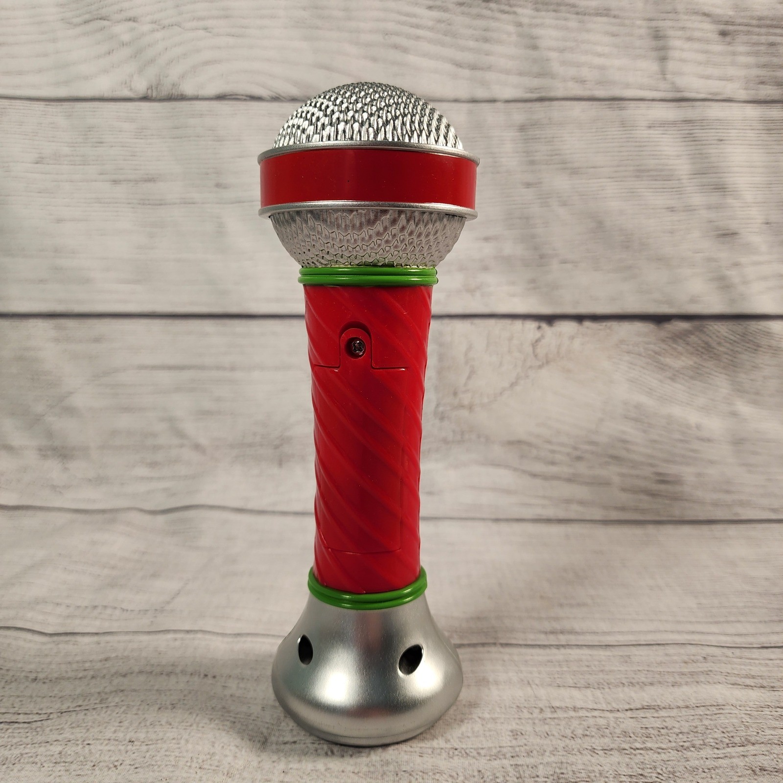 Hallmark Merry-Okee Karaoke Microphone Toy Christmas Elf Voice Changer Red Green