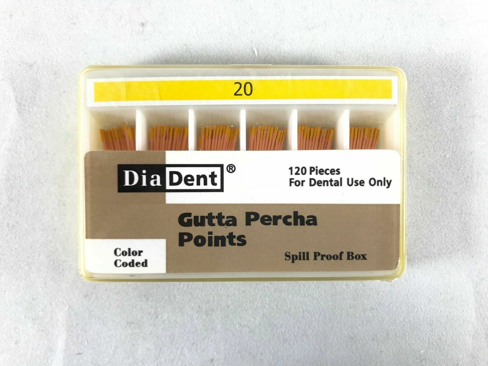 DIADENT Gutta Percha Points Endo (120 Pieces/Pack) 5 Different Sizes Available