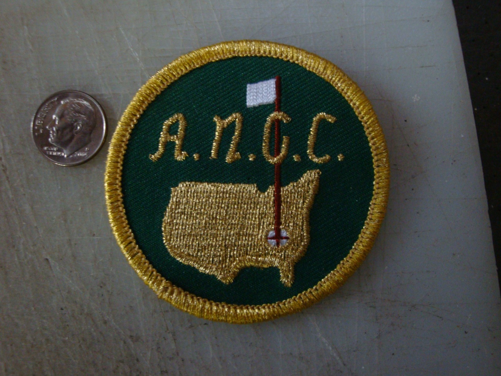 Rare Vintage AUGUSTA NATIONAL GOLF CLUB Embroidered PATCH Early Style ANGC