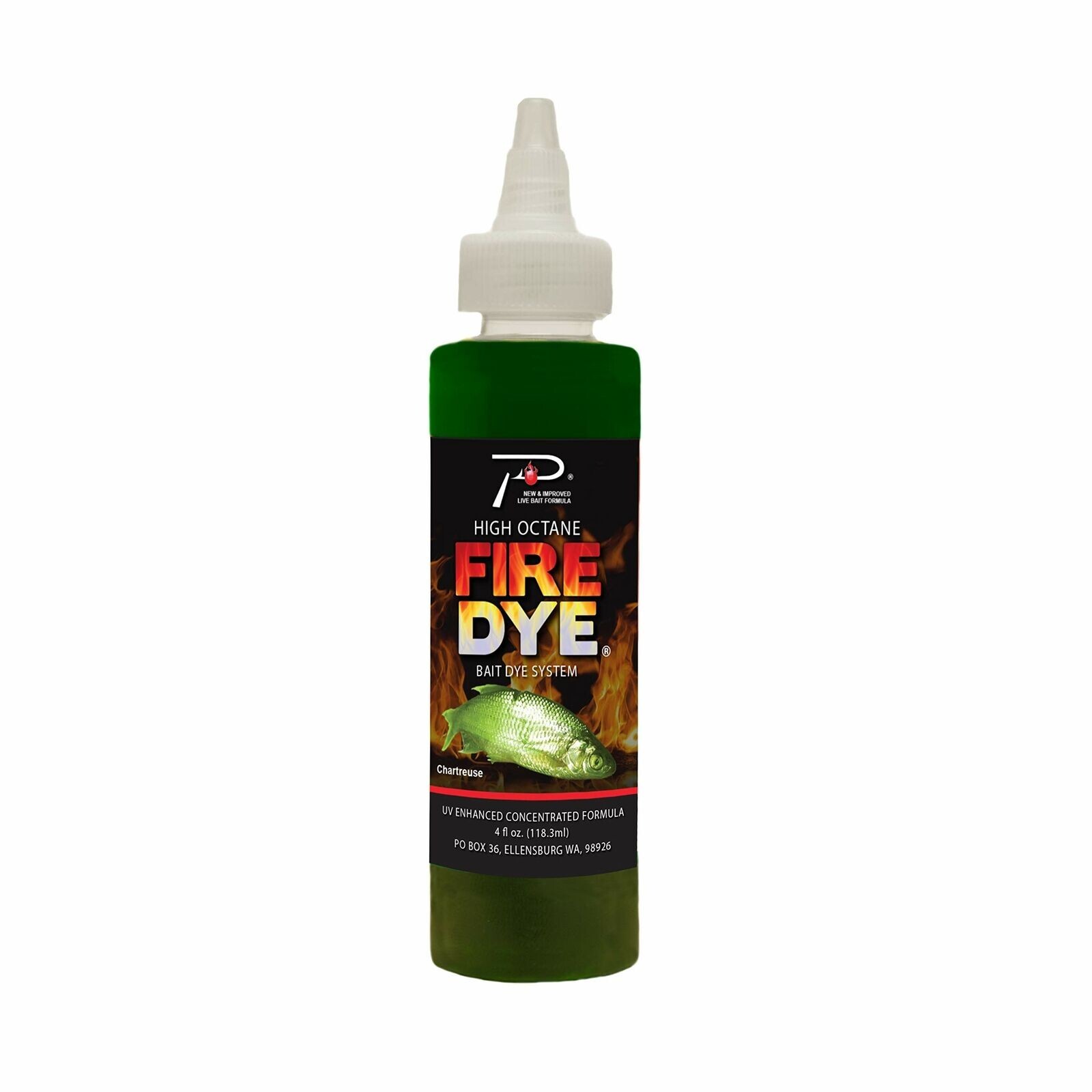 Pautzke PFDYE/CHART Fire Dye 4oz Chartreuse USA MADE