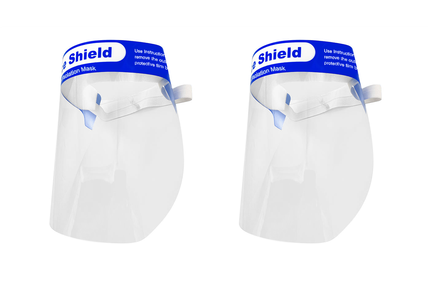 2 PCS Safety Full Face Shield Reusable Washable Protection Cover Face Mask