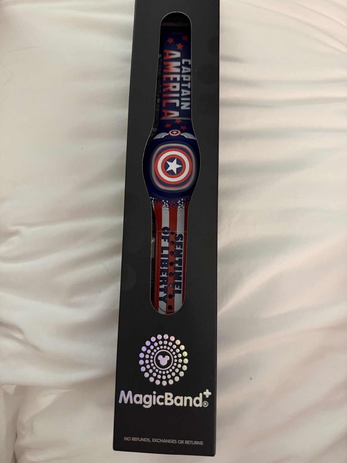 Disney Marvel Captain America Sentinal of Liberty Magic Band Plus New Unlinked