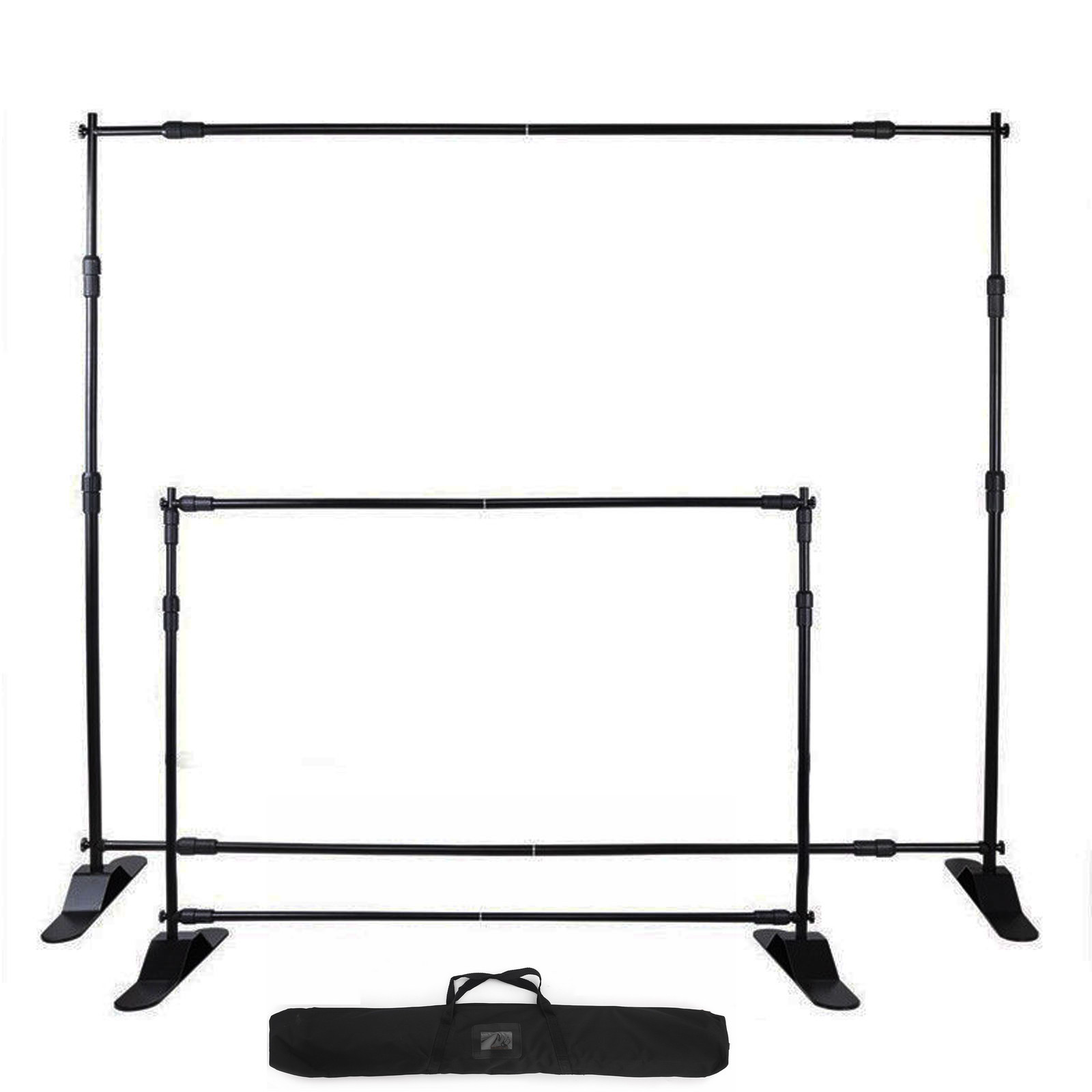 8x10 ft Banner Stand Heavy-Duty Backdrop Stand Telescopic Adjustable Repeat Step