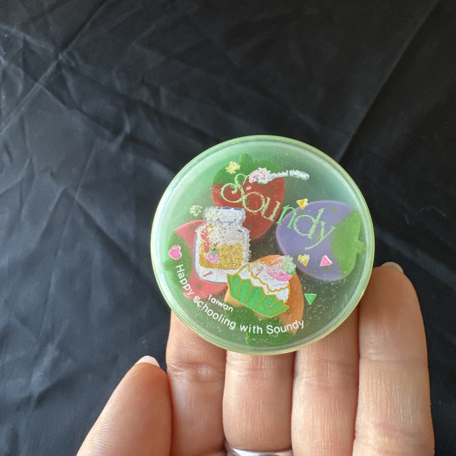 Vintage 80s Strawberry Erasers Set of 4 in Original Container Soundy Taiwan