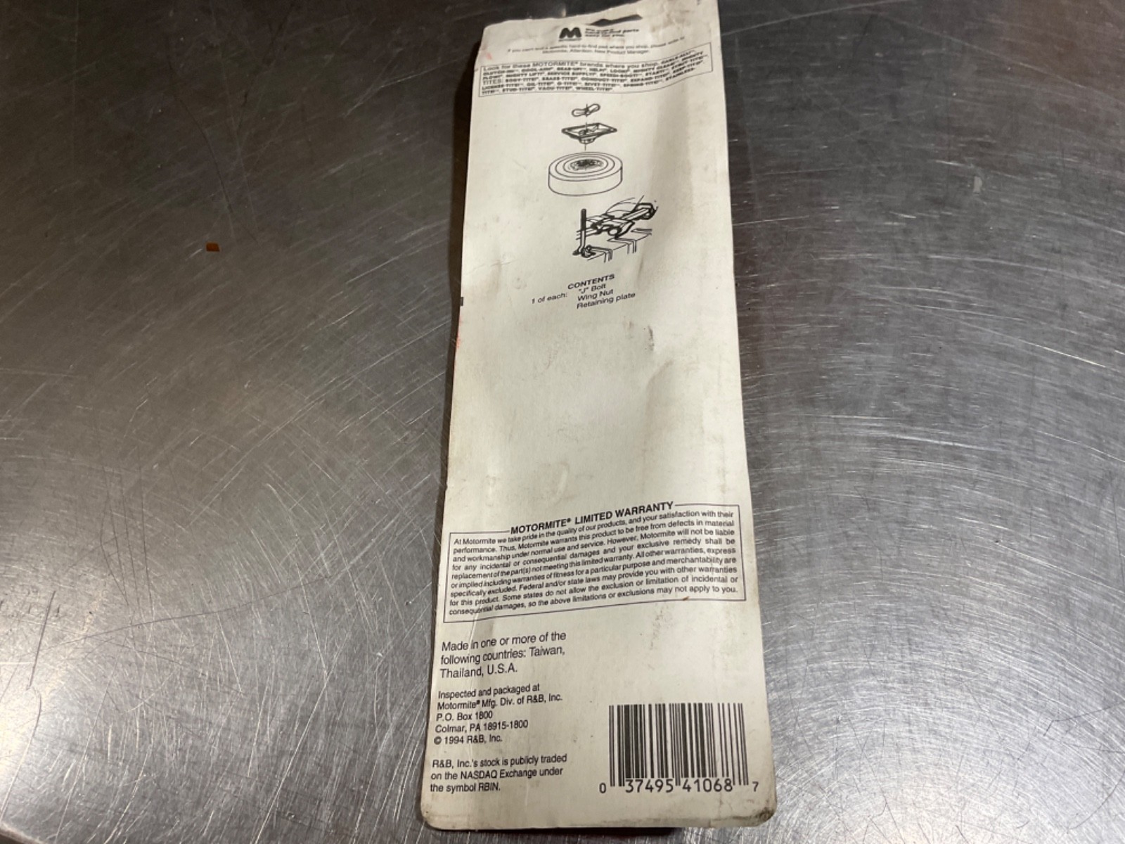 HELP! Spare Tire Hold Down Kit Long J-Bolt Steel For Tire Size 13" 14" 15 NEW