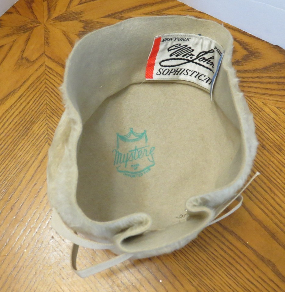 Vintage Fur Hat Mr. John Sophisticate New York Paris Imported Fur