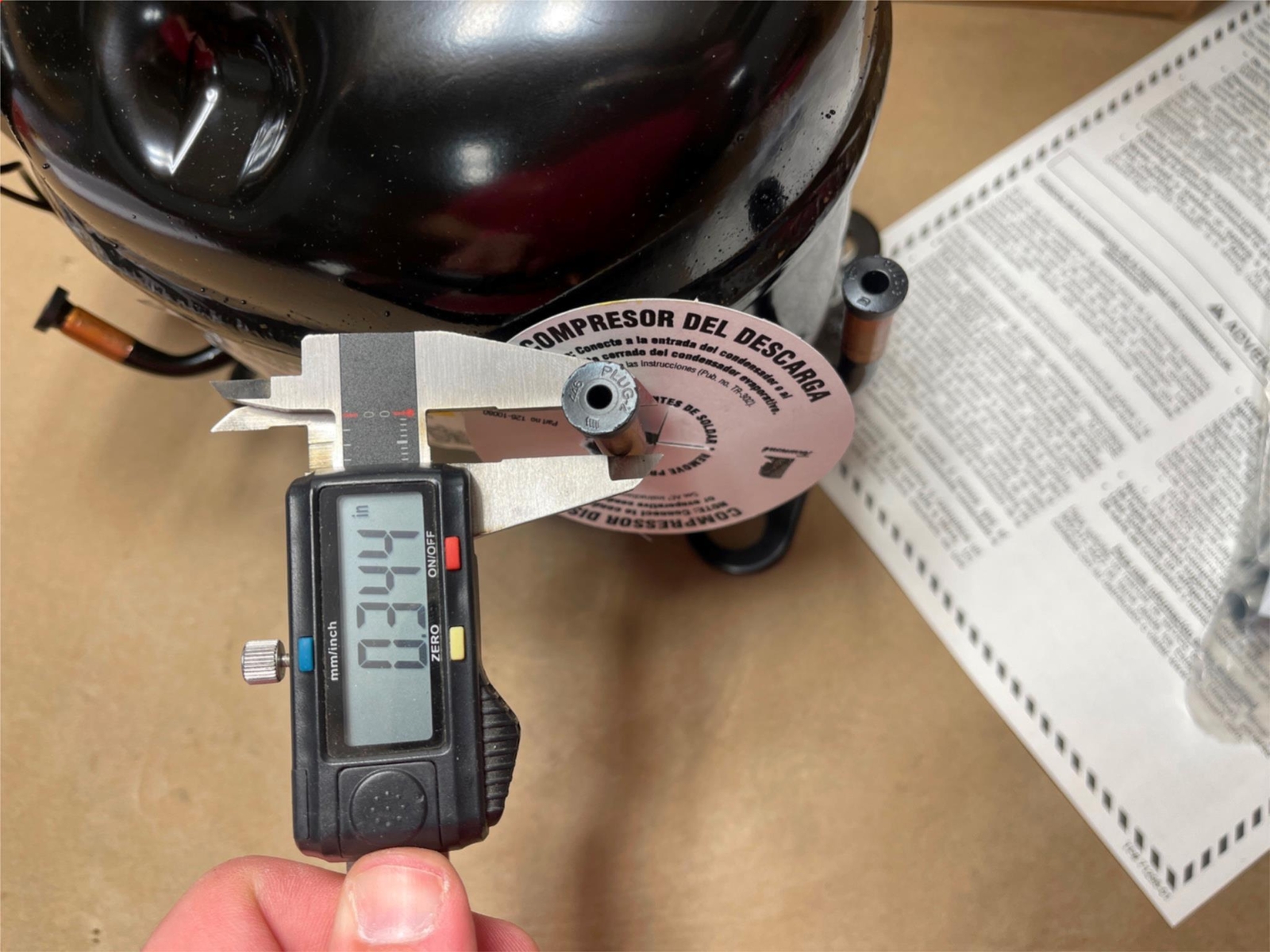 Tecumseh AE1022E-212-J7 115V 1PH Refrigeration Compressor R134A 1/3HP