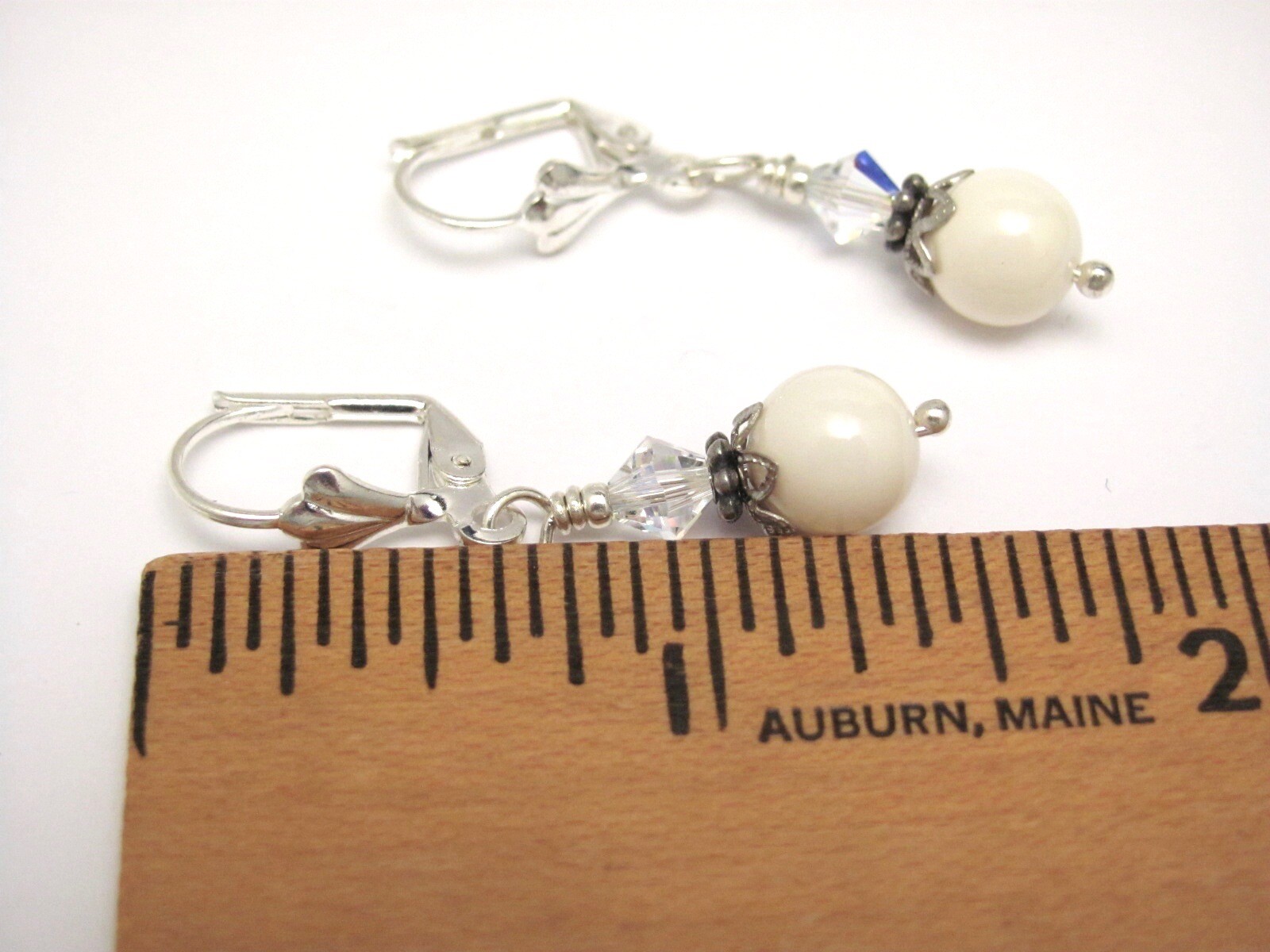 Crystal Pearl Earrings Cream White Silver Plate Mix Wedding Jewelry Birthday