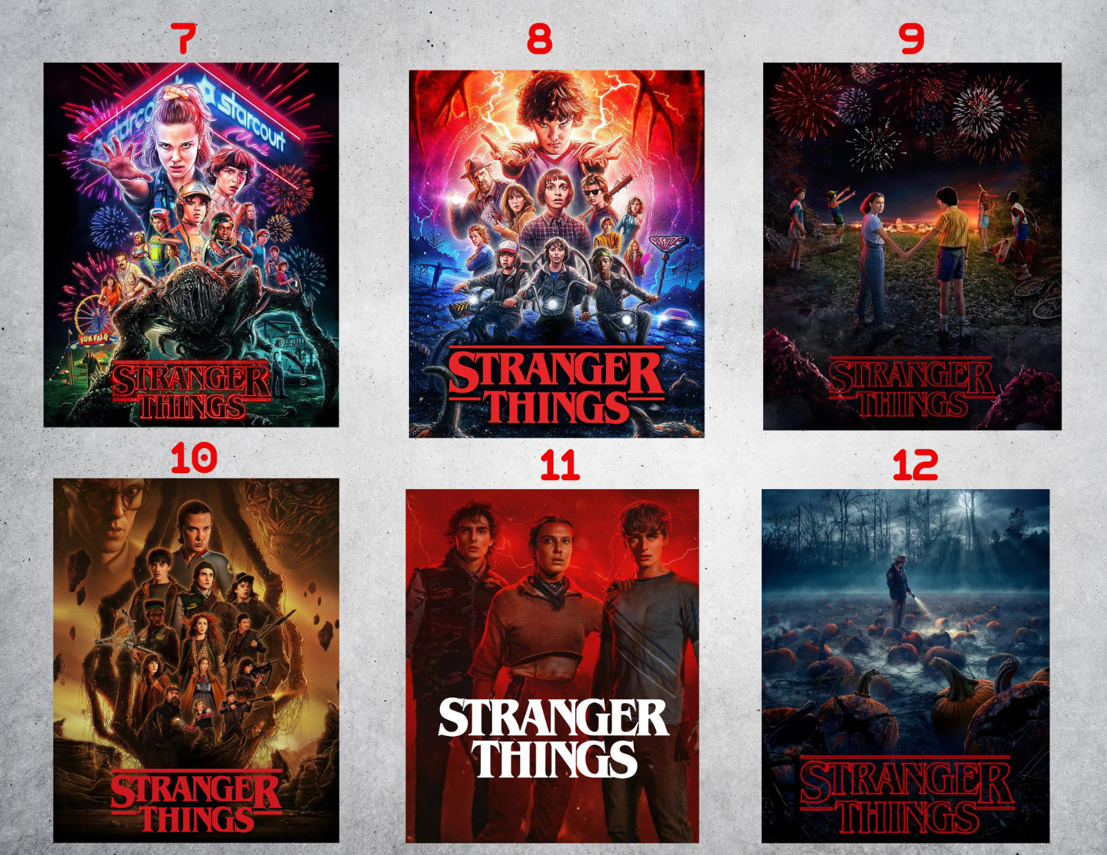 Stranger Things Wall Collage Poster Prints